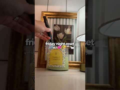 Friday night. 🛒 🌮 🕯️ 💕 #nightroutine #nightreset #reset #fridaynight